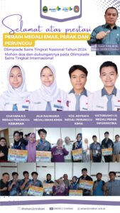 Peraih Medali Emas, Perak dan Perunggu Olimpiade Sains Nasional Tahun 2024